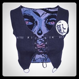 COPY - ☠️NWT Too Fast Black Skull Lady Vest☠️